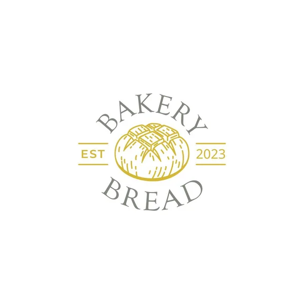Хліб Випічка Дизайн Логотипу Векторний Шаблон — стоковий вектор