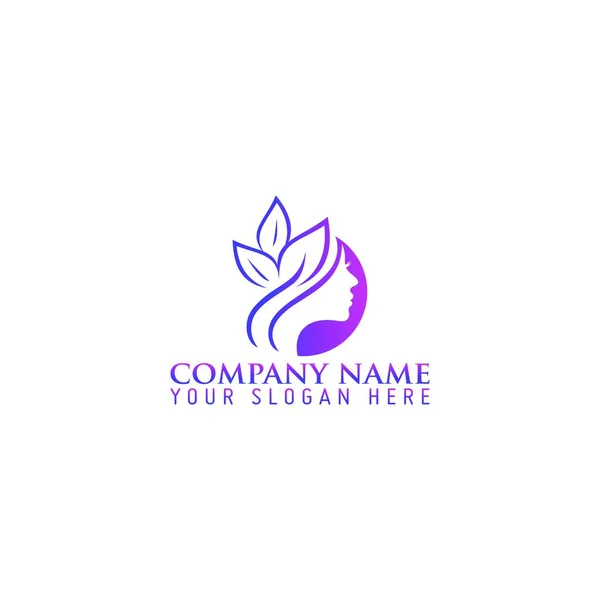 Vrouw Logo Met Creatief Uniek Concept Voor Bedrijf Bedrijf Schoonheid — Stockvector