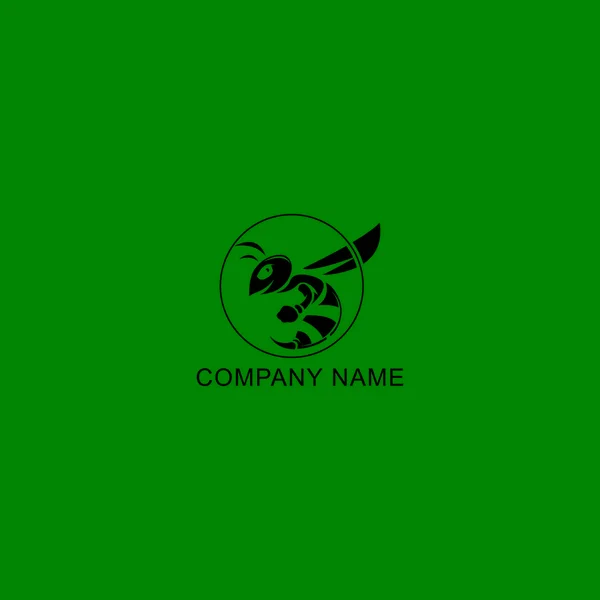Mel Abelha Animais Logotipo Vetor —  Vetores de Stock
