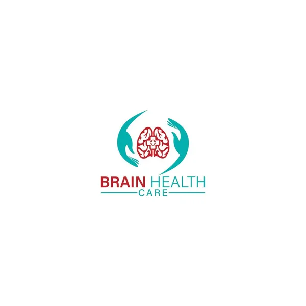Schutz Brain Vector Medical Logo Dieses Gehirn Logo Für Psychologie — Stockvektor