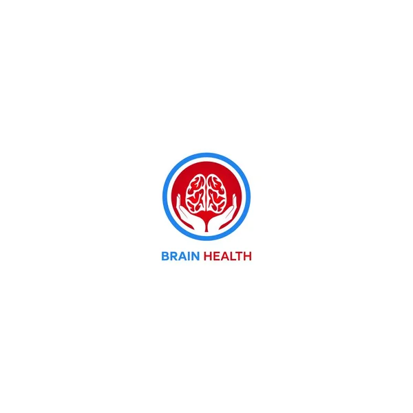 保护大脑向量医学标志 这是心理健康相关公司的大脑标志 这是高解析度 创意和独特的标志 你可以使用这个标志为你的公司和网站 — 图库矢量图片
