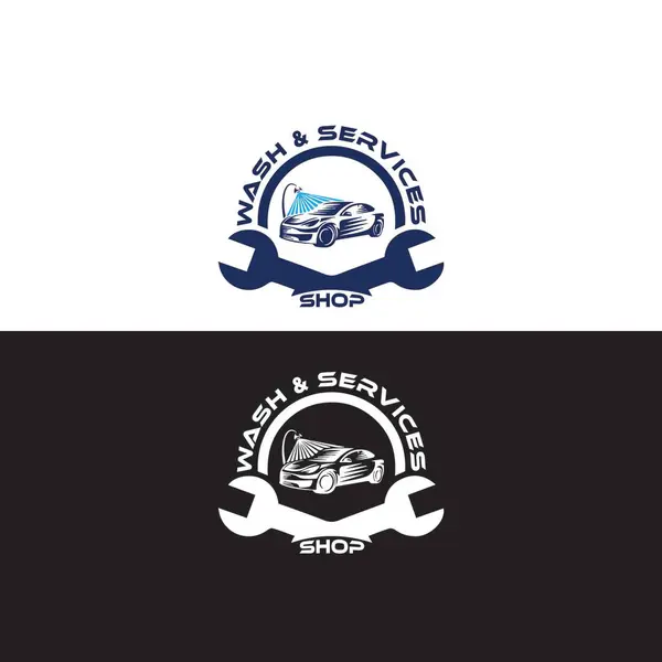 Cuci Mobil Logo Mobil Baru - Stok Vektor