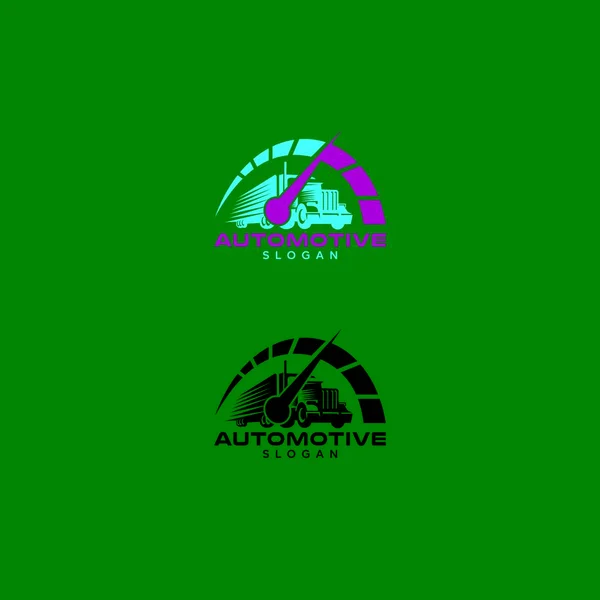 Modelo Logotipo Caminhão Logotipo Perfeito Para Negócios Relacionados Indústria Automotiva — Vetor de Stock