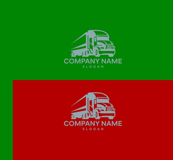 トラックのロゴテンプレート 自動車業界に関連するビジネスのための完璧なロゴ — ストックベクタ