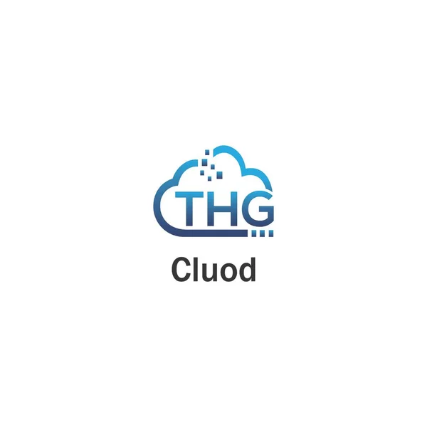Thg Cloud Logo Design Combine Cloud Logo — Stock Vector