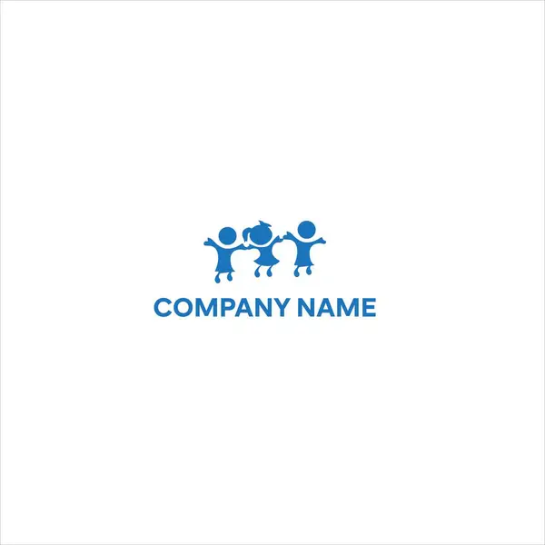 Kinder Spielen Logo Vektor Kinder Logo Designs Vorlage Designkonzept Logo — Stockvektor