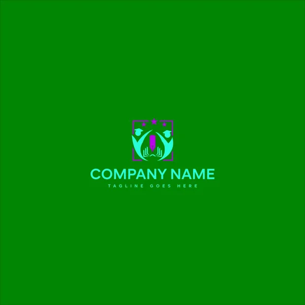 Jugendstiftung Logo Kreative Menschen Bildung Logo Konzept — Stockvektor