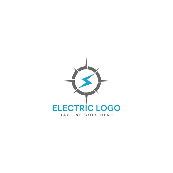 Πρότυπο Ηλεκτρικού Λογότυπου Και Σχεδιασμός Νέου Λογότυπου — Διανυσματικό Αρχείο