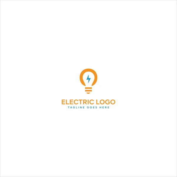 Modelo Logotipo Elétrico Novo Design Logotipo — Vetor de Stock