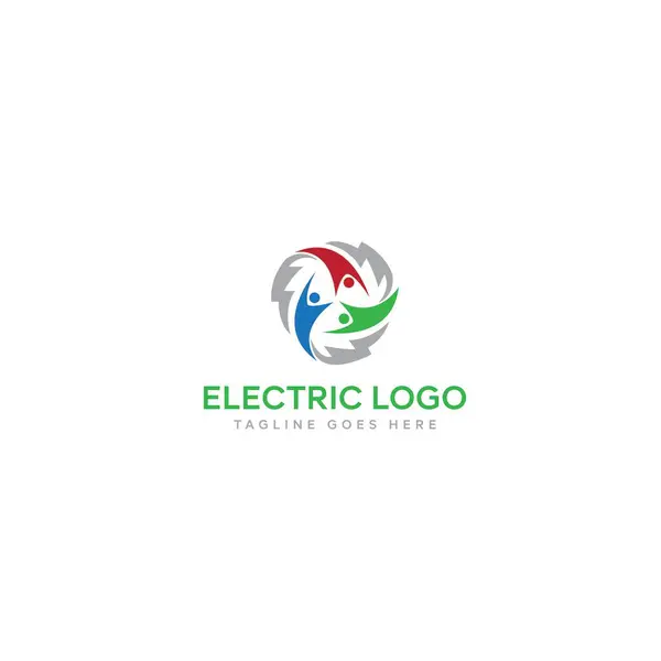 Modelo Logotipo Elétrico Novo Design Logotipo — Vetor de Stock