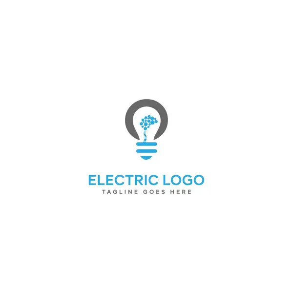 Πρότυπο Ηλεκτρικού Λογότυπου Και Σχεδιασμός Νέου Λογότυπου — Διανυσματικό Αρχείο