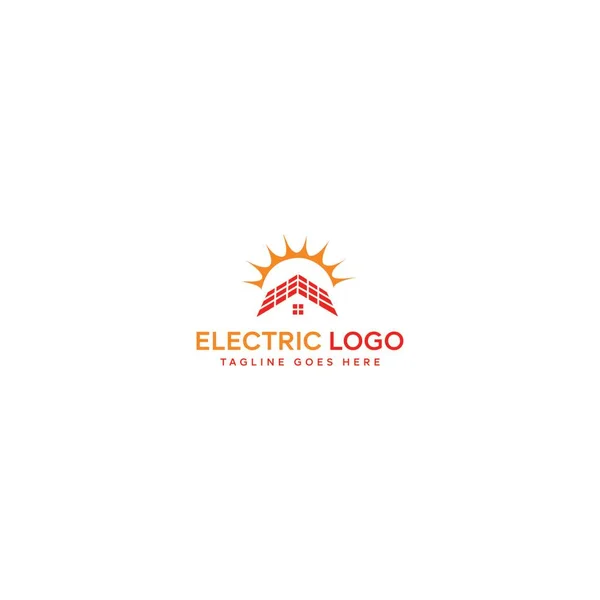 Projekt Logo Litery Połączeniu Panelami Słonecznymi — Wektor stockowy