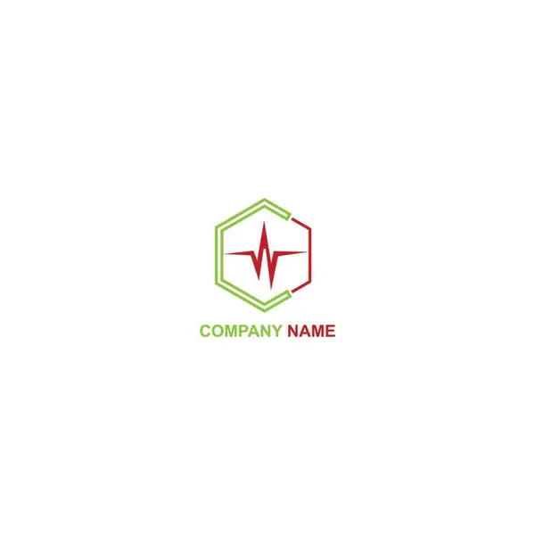 Símbolo Médico Letra Saúde Bem Estar Logo Ícone Criativo Logotipo —  Vetores de Stock