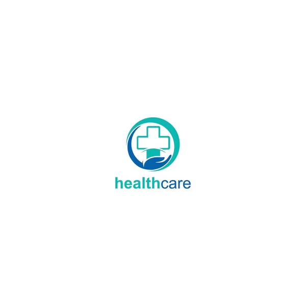 Medical Logo Healthcare Symbol Combine Shape Logo — Stock Vector