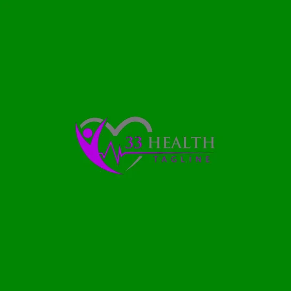 Ikona Serca Symbolem Medycznym Centrum Kardiologiczne Logo Kliniki — Wektor stockowy