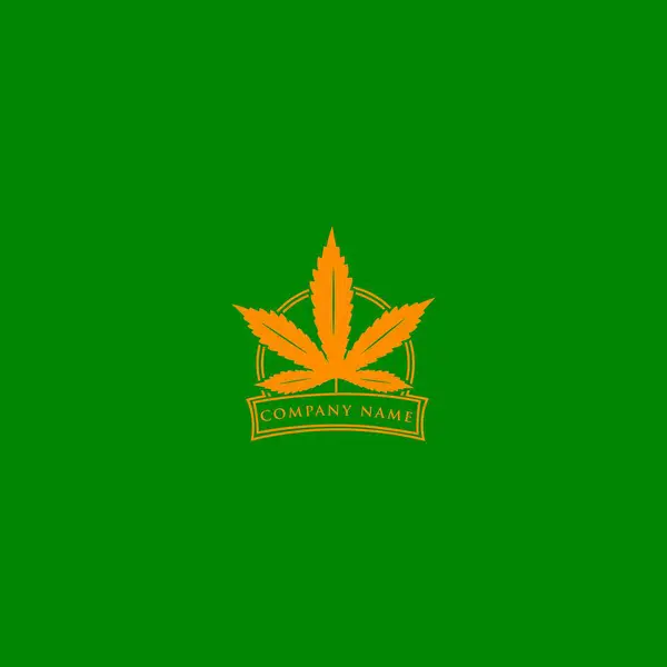 Logotipo Folha Cannabis Medicinal Medical Canada Deixa Saúde Logotipo Simples — Vetor de Stock