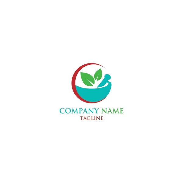Logo Herbal Icon Templet Vector Nature Leaf Combine Logo — Stock Vector