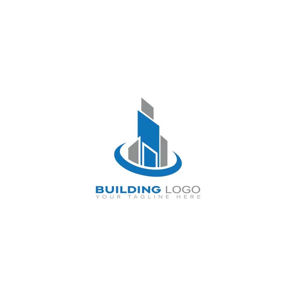 房地产标志设计模板 建筑的透视 建筑标志 摩天大楼标志 — 图库矢量图片
