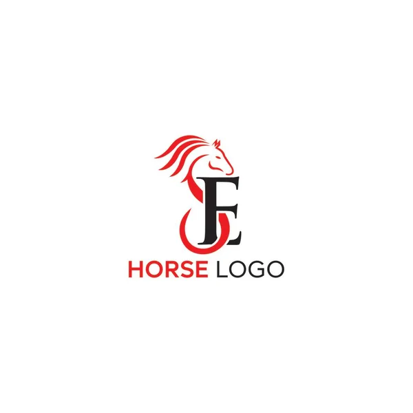 At kafası silueti süslemeli SE harfi. Şirket logosu ve marka kimliği için uygun. Vektör şablonu.