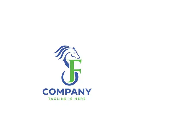  S harfi at logosu eşsiz. Harf SF at logosu tasarımı yaratıcı .