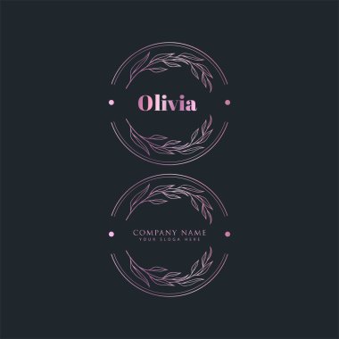 Olivia logo tasarım şablonu moda ve güzellik sektörü ve marka