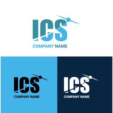  ICS şirket logo vektör şablonu. ICS 'nin ilk harfleriyle vektör logosu tasarımı. ya da seyahat simgesi 