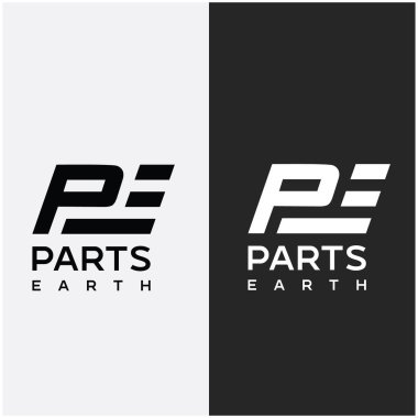 Dünya 'nın Parçaları kavramına sahip yaratıcı bir beden eğitimi mektubu. İş ve şirket kimliği için Modern Beden Eğitimi Logosu Tasarımı