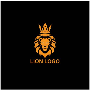Aslan kaplama logo, aslan kral logosu, kral taç logosu.