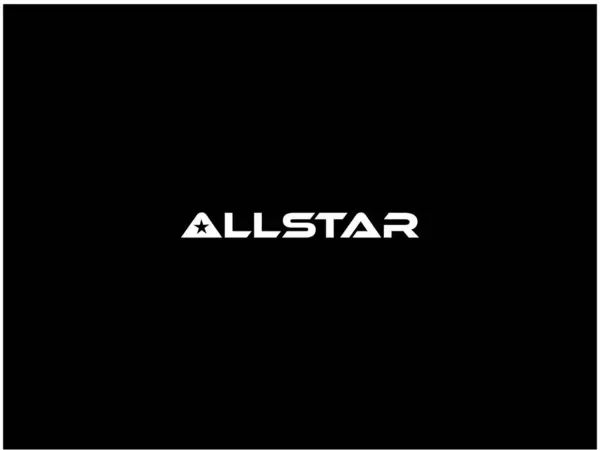 Stock vector Word combine For Allstar Logo.