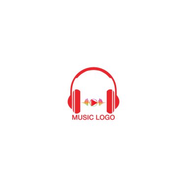 Aşk sembolü müzik logosu ve ses dalgası logosu tasarımı