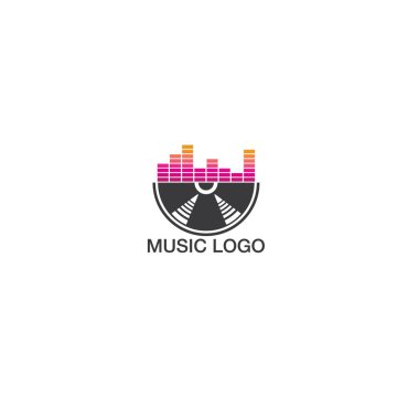 Kulaklık dalgası müzik logosu
