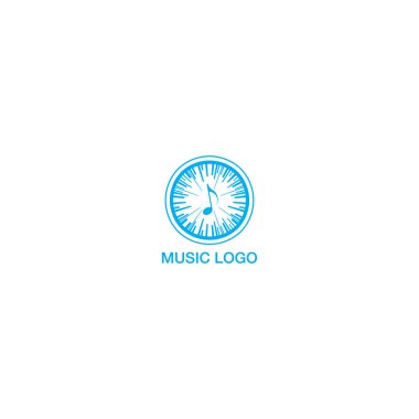 Müzik sembolü logosu ve eşsiz ses logosu