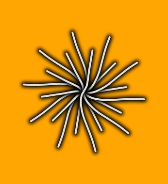 Sarı arka planda güneş ışınları. vektör illüstrasyonu