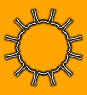 Duvarda güneş ve gölge