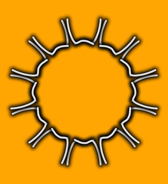 Duvarda güneş ve gölge