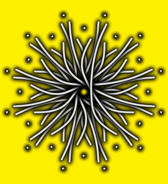 Abstrakcyjne Tło Wzorem Żółtych Zielonych Liści — Zdjęcie stockowe