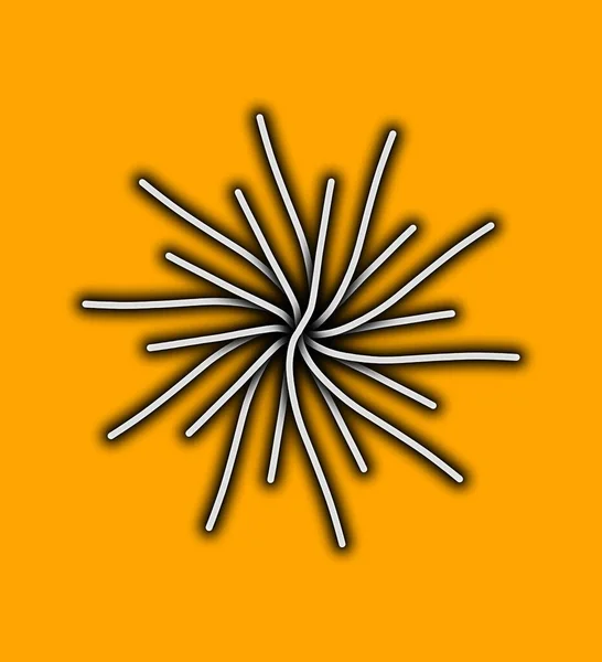 Солнечные Лучи Желтом Фоне Векторная Иллюстрация — стоковое фото