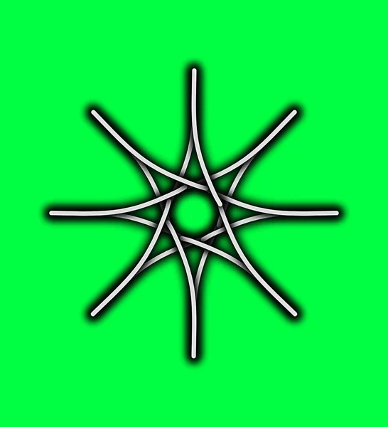 Абстрактный Зеленый Фон Рисунком Светящихся Линий — стоковое фото