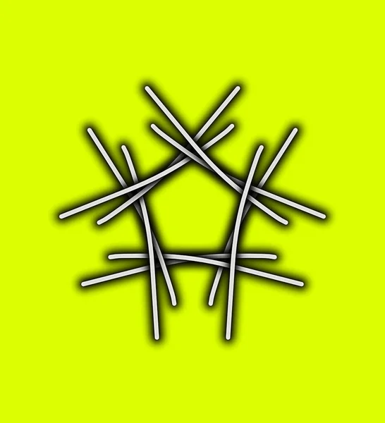 Snowflake Icon Green Background — Stock Photo, Image
