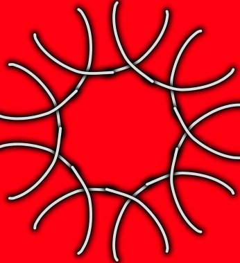 Çizgilerin bir deseni ile soyut kırmızı arkaplan