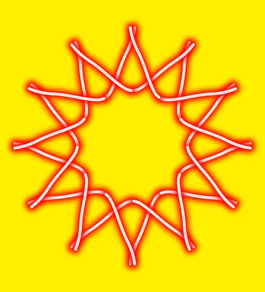 Ikona Słońca Gwiazdy Ilustracja Wektora — Zdjęcie stockowe