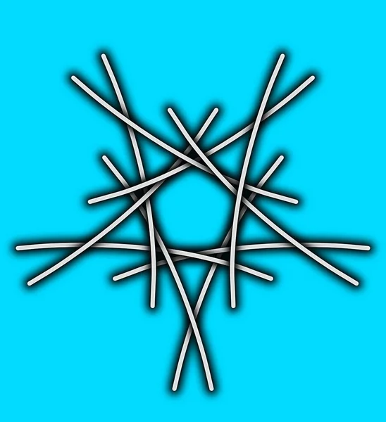 Ikona Śnieżynki Niebieskim Tle — Zdjęcie stockowe