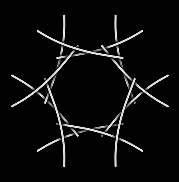 Schwarz Weiß Abstrakter Hintergrund Mit Symmetrischem Muster — Stockfoto