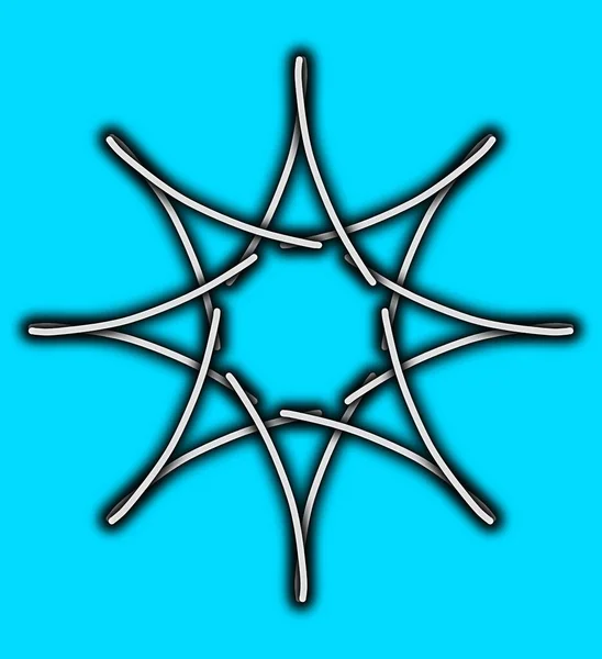 Абстрактный Синий Фон Снежинкой — стоковое фото