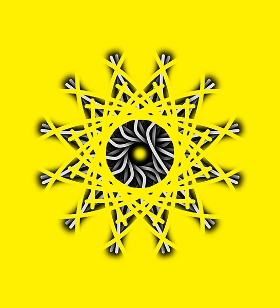 Значок Снежинки Абстрактный Фон Золотыми Звездами Векторная Иллюстрация — стоковое фото