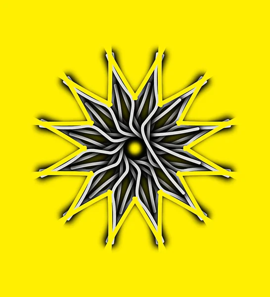 Abstrakcyjne Tło Żółto Białym Wzorem — Zdjęcie stockowe