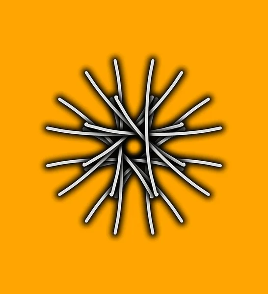 Abstracte Achtergrond Met Een Gloeiend Patroon Van Gele Oranje Cirkels — Stockfoto
