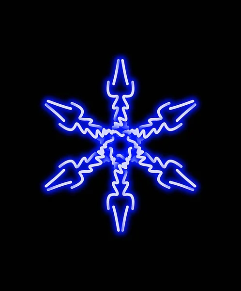 neon light, christmas tree, star, snowflake, stars, vector