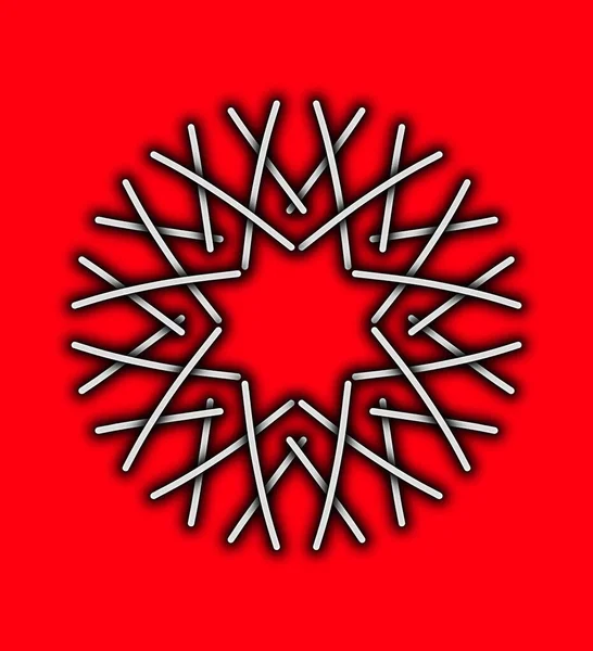 Ícone Floco Neve Símbolo Natal Ilustração Vetorial — Fotografia de Stock