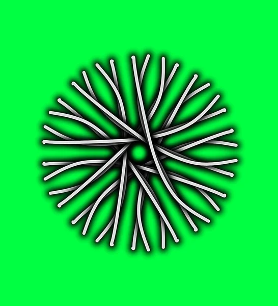 Зелений Візерунок Листя Білому Фоні — стокове фото